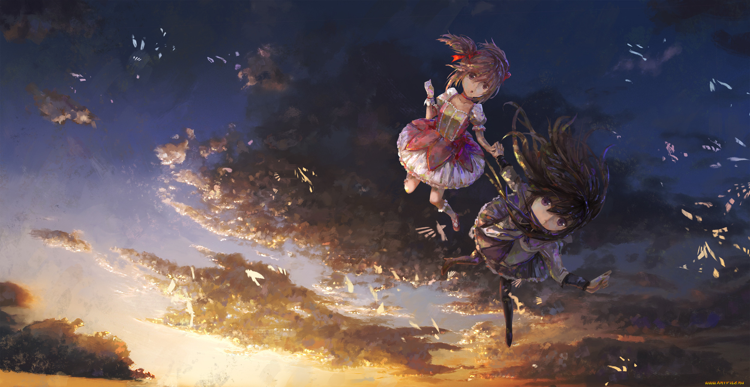 , mahou shoujo madoka magika, mahou, shoujo, madoka, magica, akemi, homura, kaname, , , , , , tianya, beiming